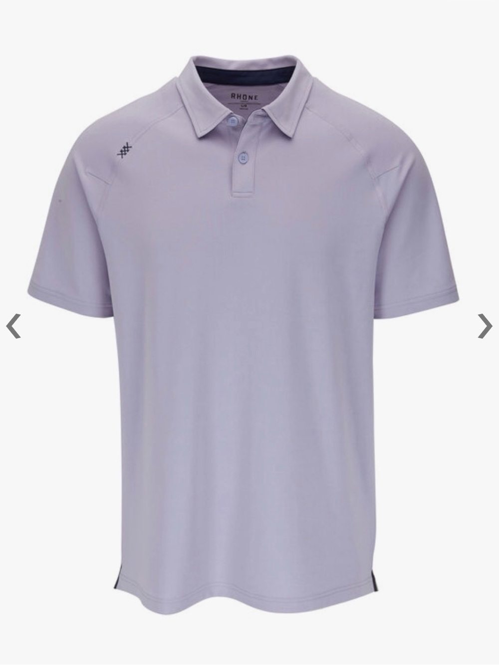 Rhône Men’s Delta Lavender Short Sleeve Polo size Large